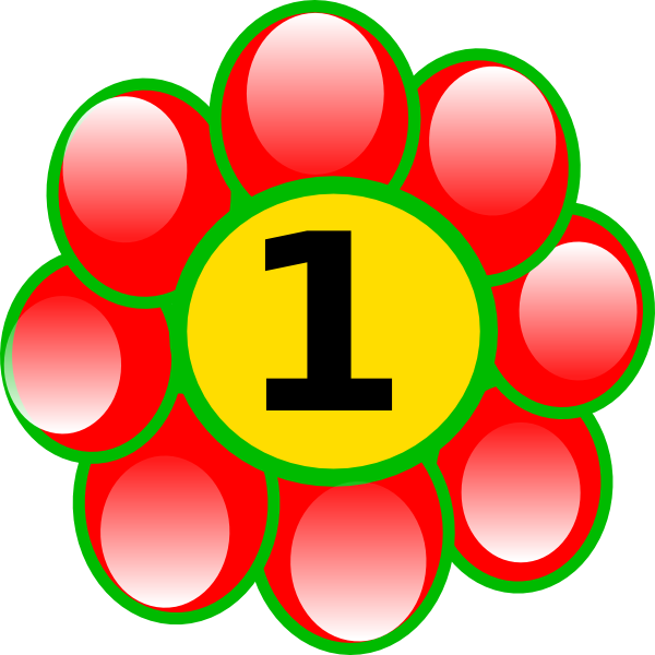 This Free Clip Arts Design Of Counting Flower - This Free Clip Arts Design Of Counting Flower (600x600)