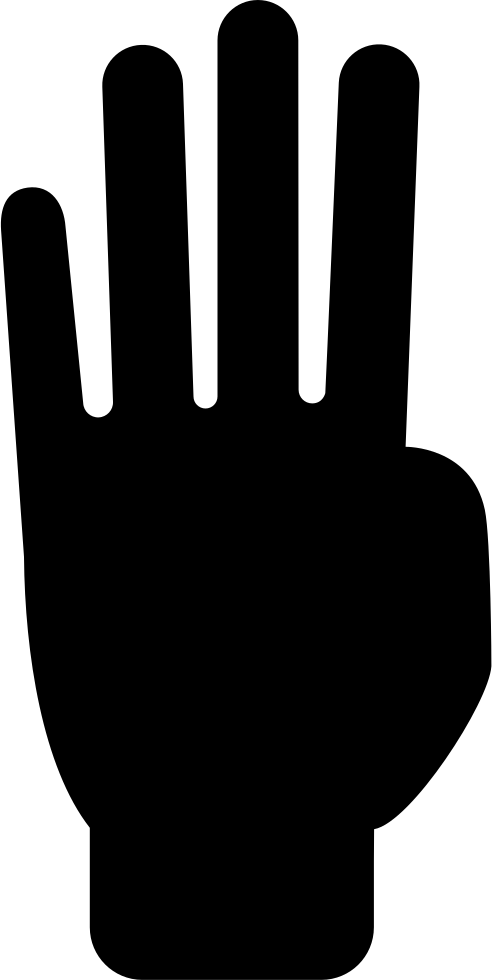 Counting To Four With Hand Fingers Svg - Counting (492x980)