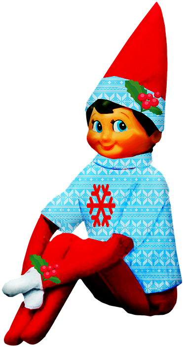 The Elf Has It's Own Ice Cream But Not Too Complimentary - Elf On A Shelf Png (684x720)