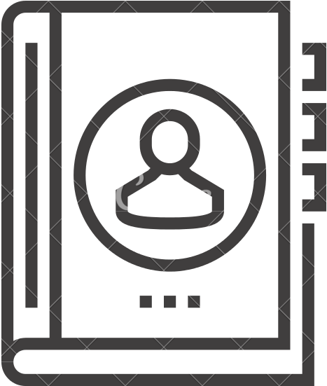 Contact List Isolated Icon - Contact List (550x550)