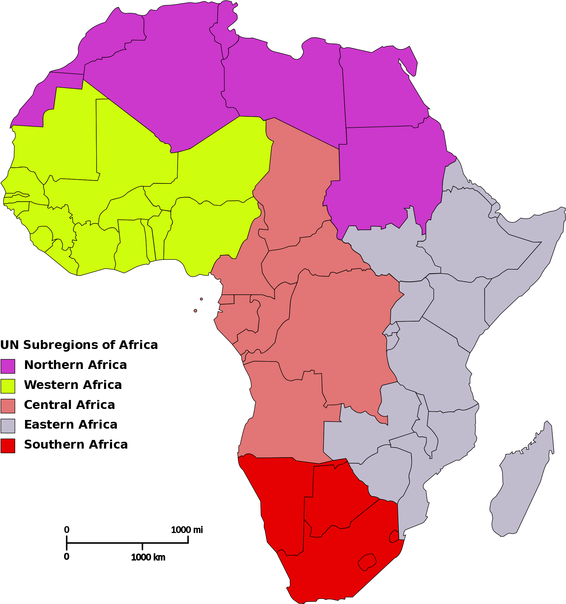 Picture Freeuse Stock Africa Transparent Nation - Regions Of Africa (2000x2050)