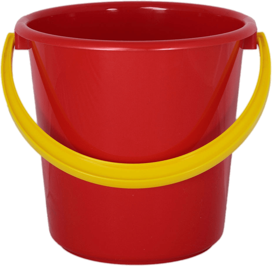 Bucket Clipart Transparent Background - Red Bucket No Background (930x910)