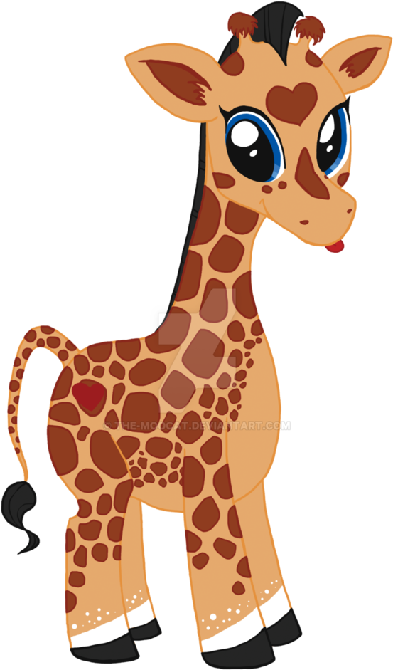 Clipart Giraffe Walker - Animales Animados (719x1111)