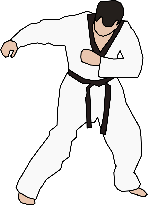 Martial Arts Clip Art - Fighter Taekwondo (578x800)