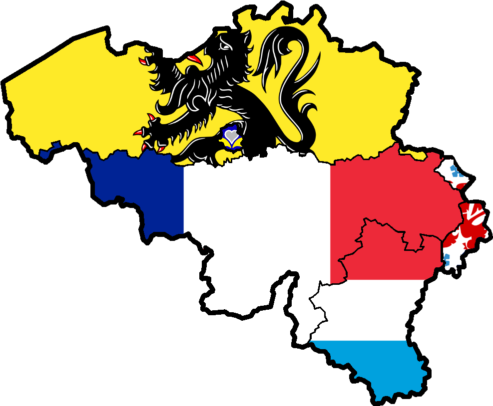 German Clipart Flag Belgium - Flag: Flanders (flemish Region) (998x816)