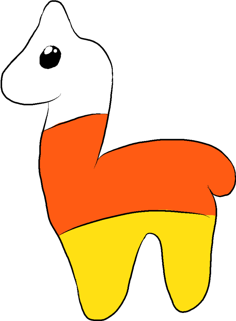 Candy Corn By Alienkittykun On Deviantart - Llama Candy Corn (778x1026)