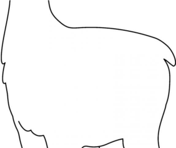 Llama Clipart Black And White - Silhouette (640x480)