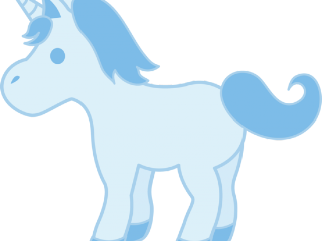 Llama Clipart Blue Unicorn - Cute Blue Unicorn Cartoon (640x480)