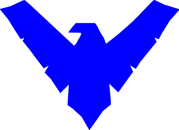 Nightwing Vector Dick 2 By Dickiejaybird - Nightwing Logo Black (600x437)
