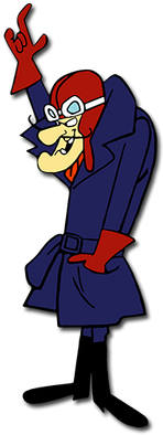 Dick Dastardly Holding Arm Up - Dastardly And Muttley Animation Cel (400x400)