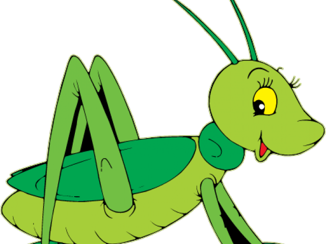 Grasshopper Clipart - Cartoon Grasshopper (640x480)