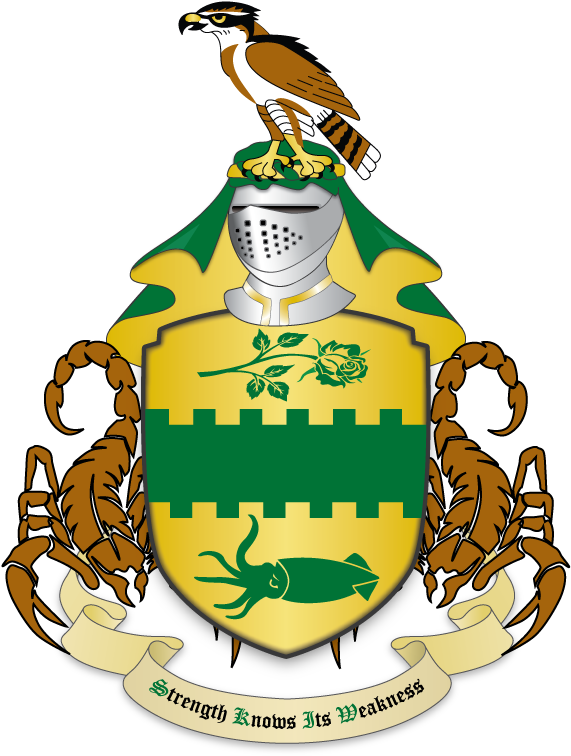 Armorial Achievement For Matthew Pajarillo - Kraken In Heraldry (612x792)