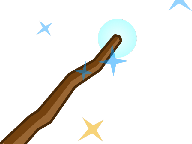 Wizard Clipart Medieval - Wand (640x480)