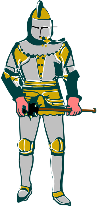 Man Free Vector Graphic On Pixabay Armor - Medieval Knight Clipart Png (360x720)
