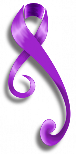 Ribbons Designs - Purple Awareness Ribbon Transparent Background (250x508)