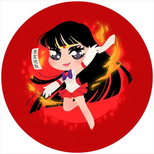 Separated Art For My Sailor Scout Buttons $3 Each You - Sailor Moon (600x599)