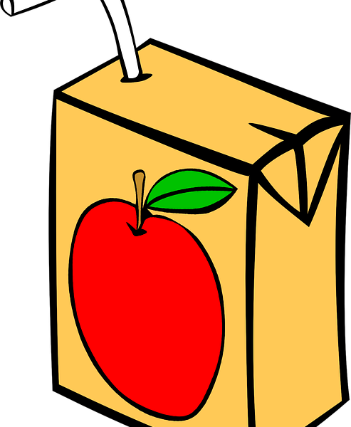 Juice Box Clip Art Juice Box Clipart Lean Healthcare - Juice Black And White (493x600)