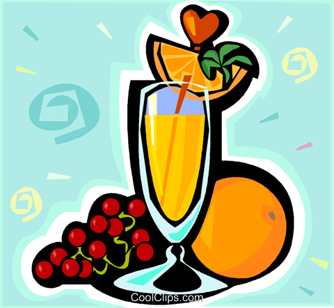 Fruit Drinks Royalty Free Vector Clip Art Illustration - Juice (480x443)