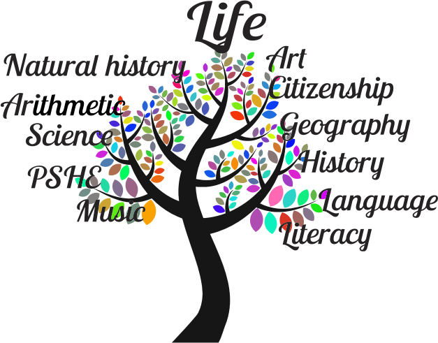Education Tree Typography Clipart Icon Png - Education Typography Png (627x491)
