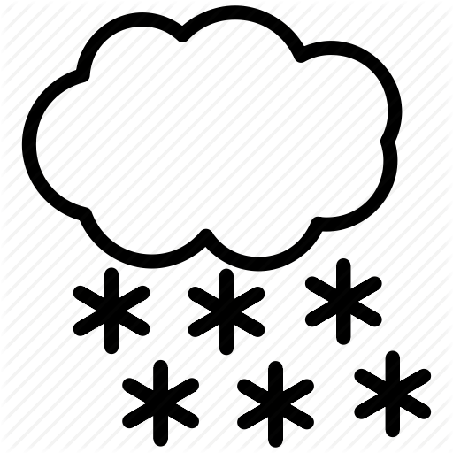 Free Download Society6 X Y Z Iphone & Ipod Skin - Snowy Weather Symbol Black And White (512x512)