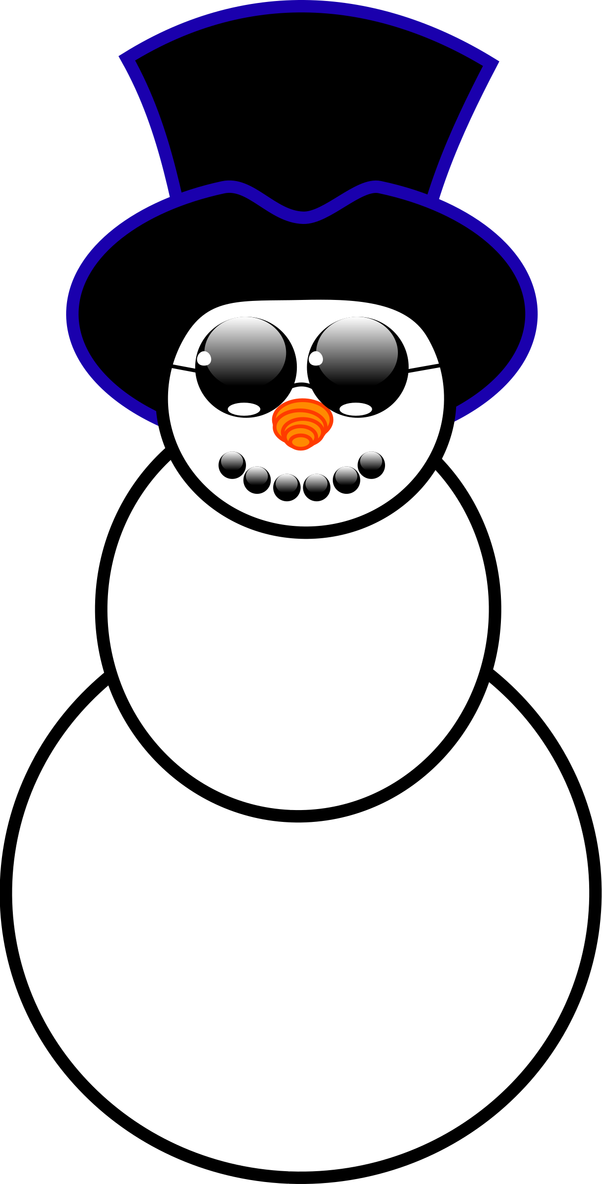 Big Image - Transparent Background Snowman Clipart (1221x2400)