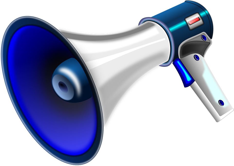 Agm And Committee Elections - Megaphone Clipart (960x679)