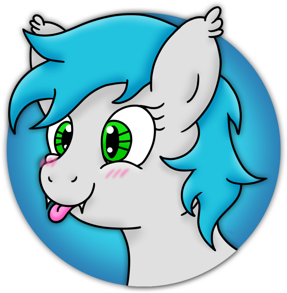 Deltaryz, Avatar, Bat Pony, Blep, Blushing, Commission, - Artist (1024x1024)