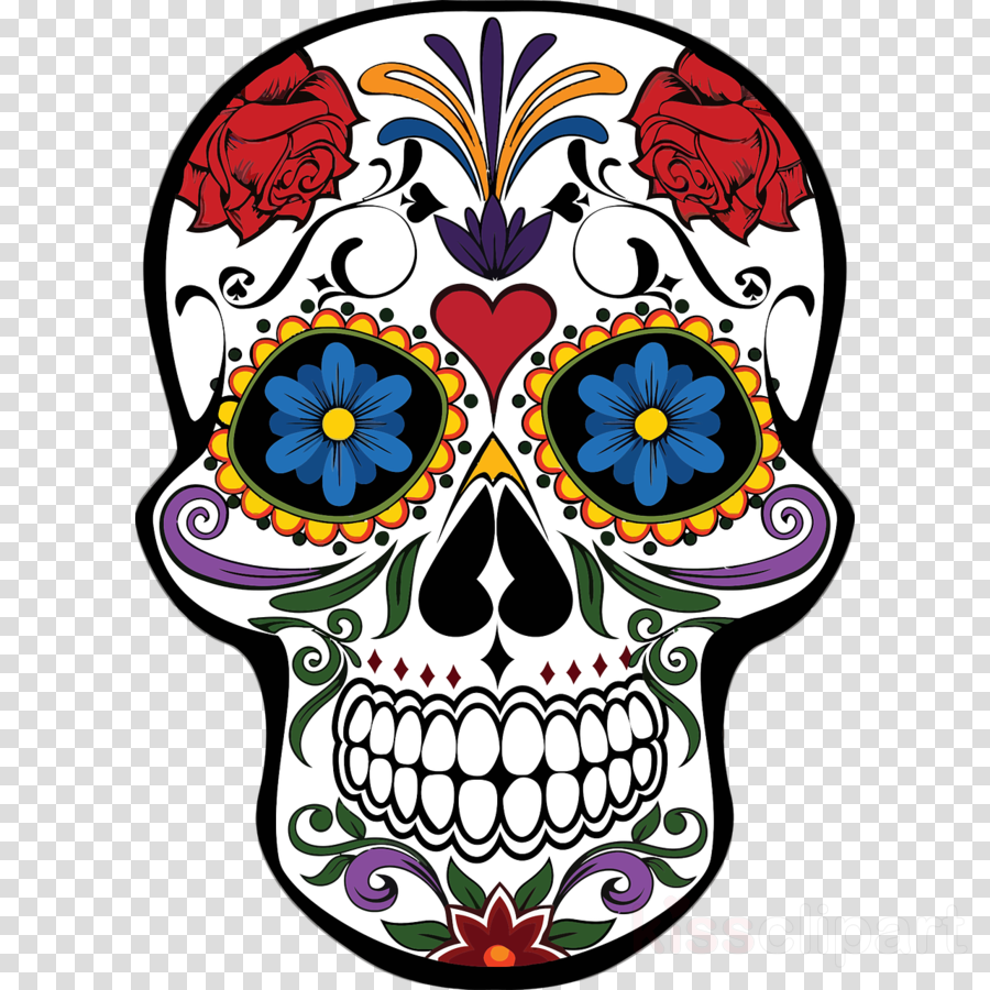 Download Mexican Day Of The Dead Skull Clipart Day - Mascaras De Calaveras Pintadas (900x900)