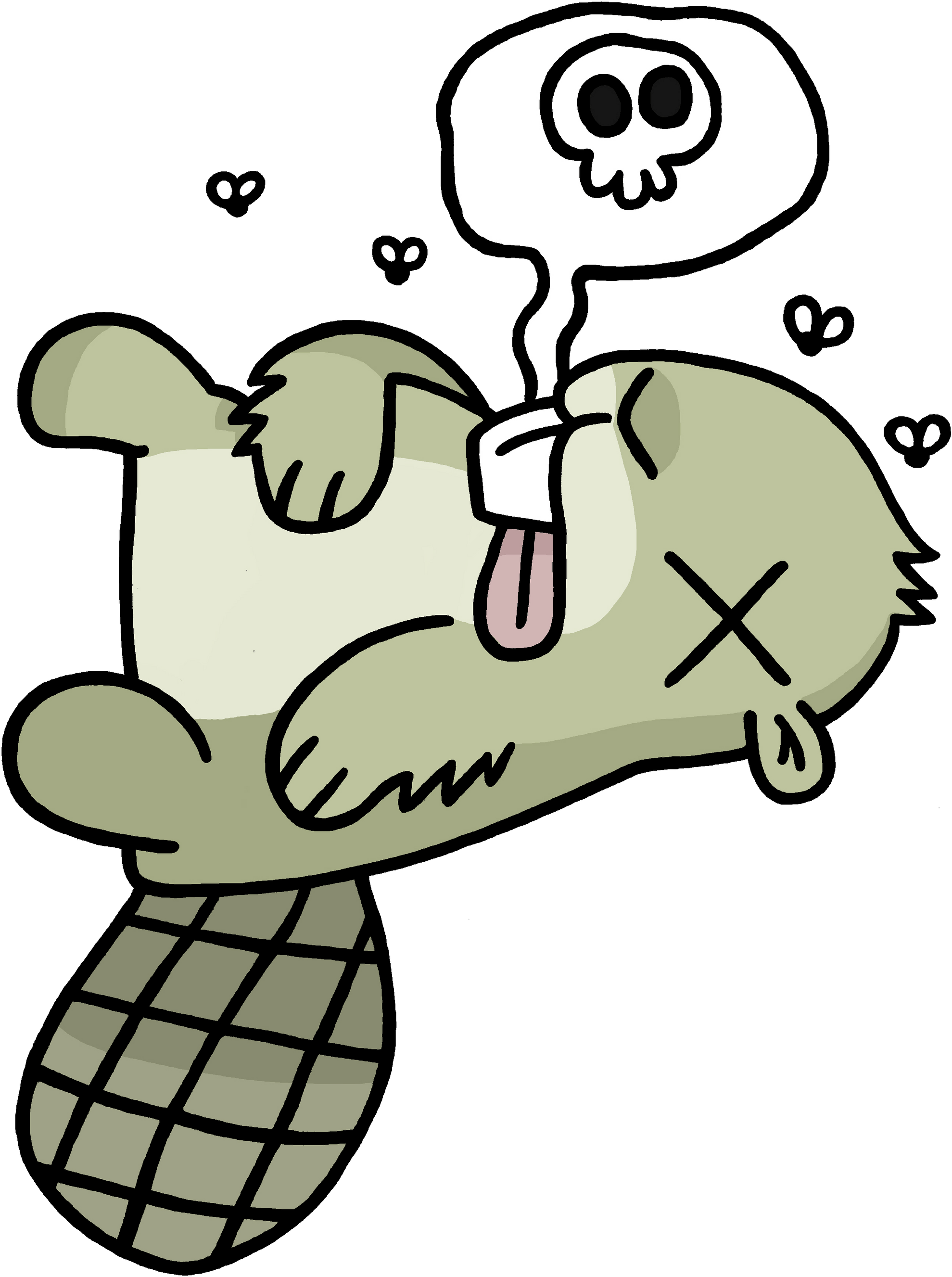 Confused Adsy Png Stickpng - Dead Cartoon Transparent (3000x3000)