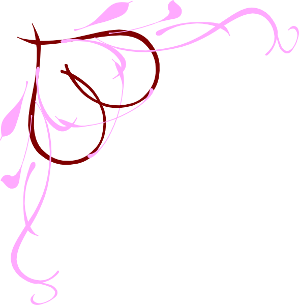 Heart Clip Art At Clker Com Vector - Pink Corner Border Png (588x600)