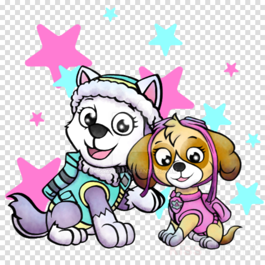 Download Paw Patrol Girls Clip Art Clipart Puppy Decorative - Everest And Skye Girl Camp Pup (900x900)