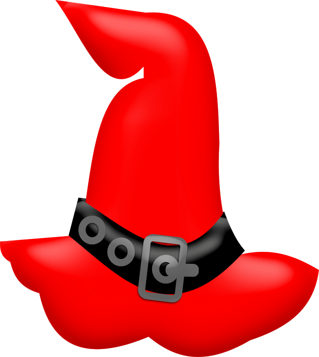 Halloween Witch Hat * - Red Witch Hat Clipart (644x720)
