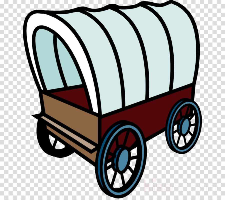Pioneer Wagon Clipart Oregon Trail Covered Wagon American - Cartoon Westward Expansion Wagon (900x800)