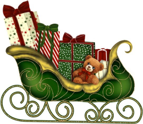 Sleigh Christmas Clipart (640x480)