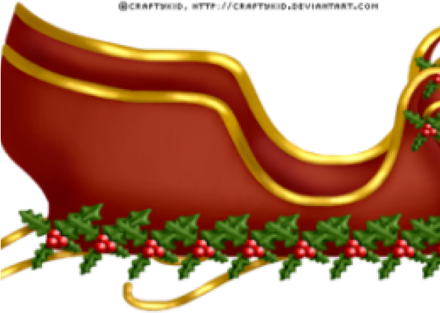Sleigh Clipart Transparent Background - Santa Sleigh Transparent Background (640x480)