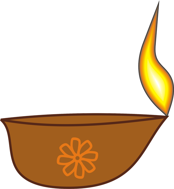 Clipart Elephant Diwali - Simple Diwali (600x652)