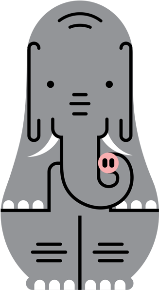 Partners In Evolution Russian Dolls Elephant - Illustration (1200x600)