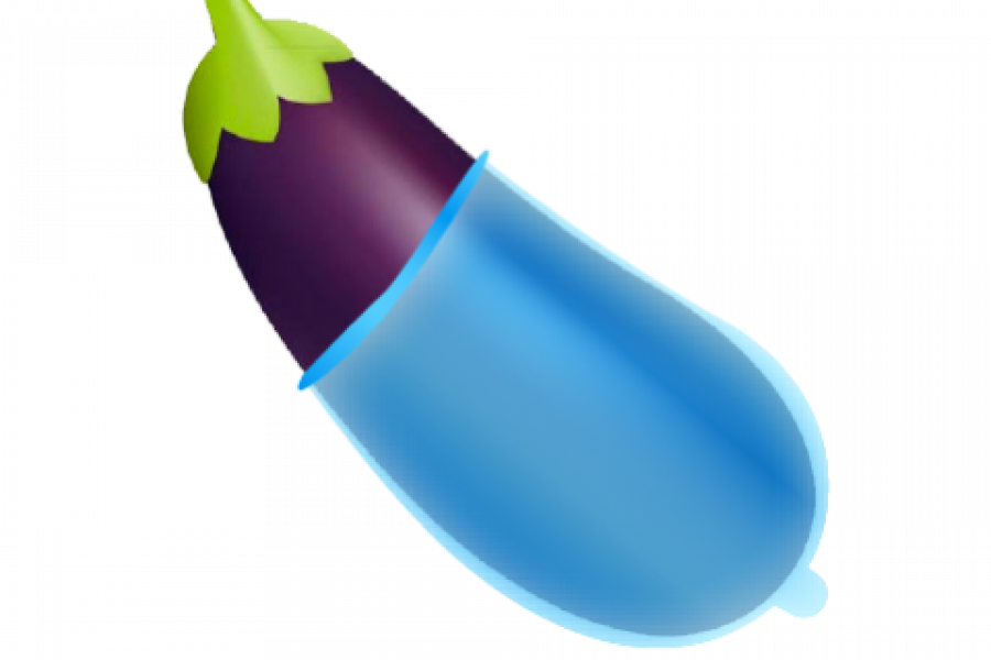 Condom Emoji Created By Nicholas Romano - Eggplant Emoji Png Transparent (900x600)