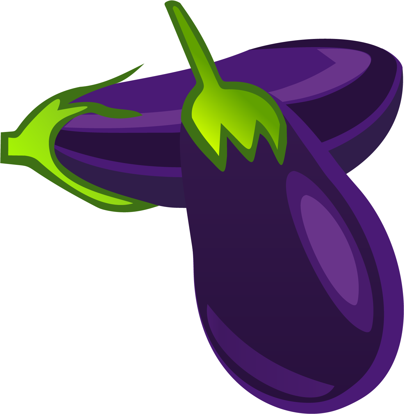 Eggplant Clipart Vector - Eggplant Sticker (1667x1667)