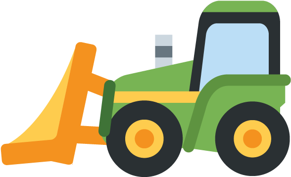 Green Clipart Bulldozer - Behance (612x612)
