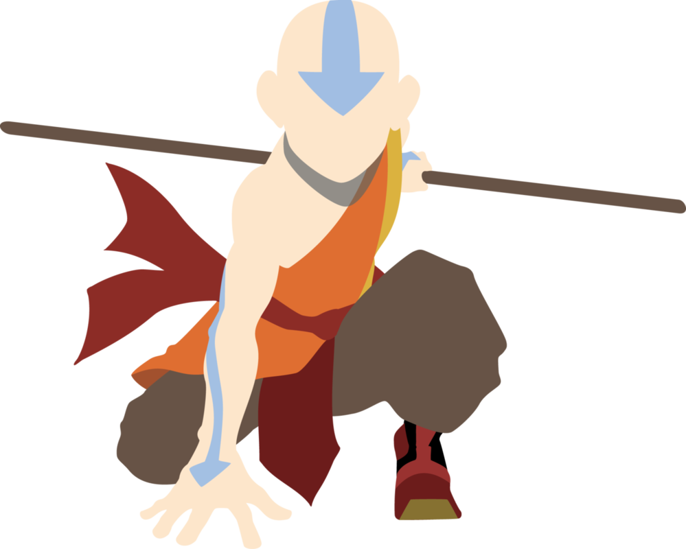 Banner Black And White Download Aang By Cgagunga On - Avatar The Last Airbender Minimalist (999x800)