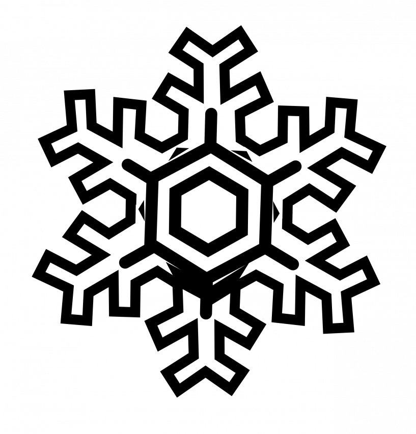 Clip Black And White Jokingart Com - Snowflake Clip Art (817x852)