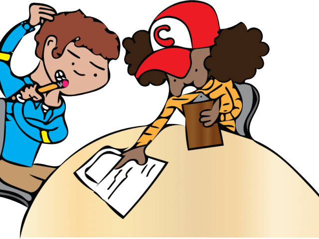 Teacher And Student Clipart Pair Clipart Teacher Student - Clip Art (640x480)