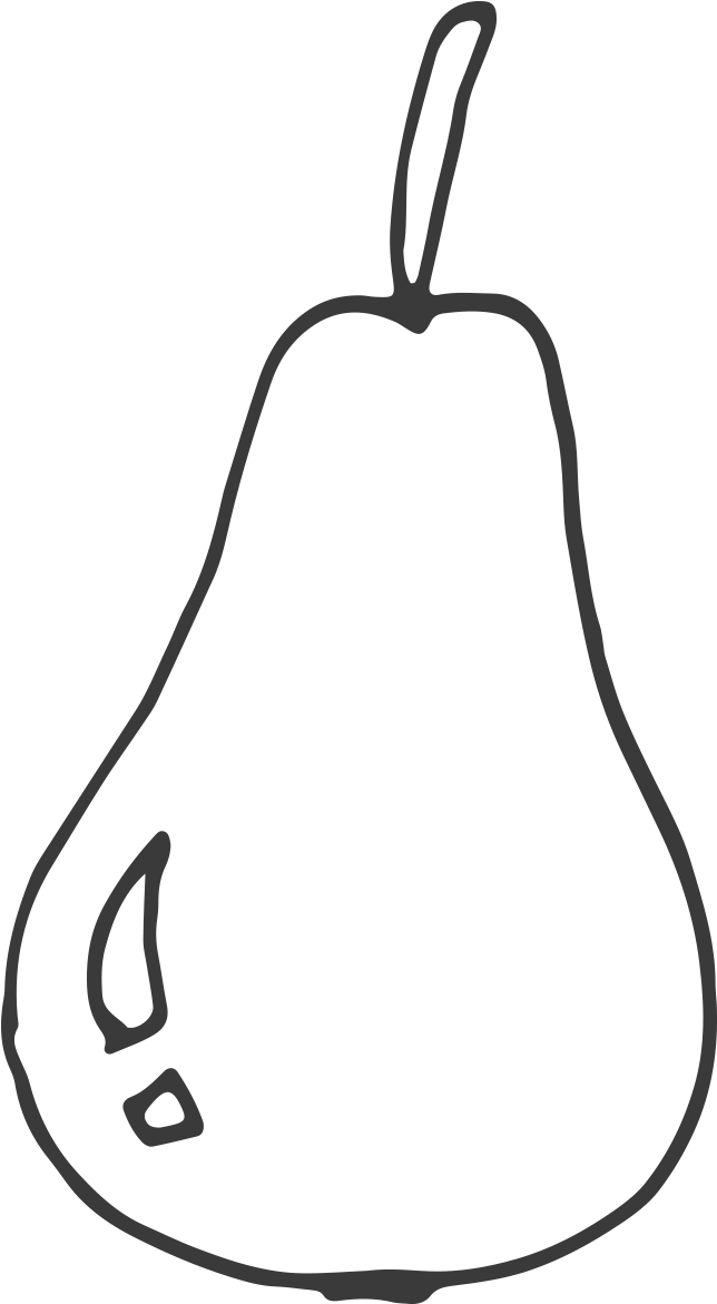 Crayon Clipart Black And White Subtractive Drawing - Pera Blanco Y Negro (1200x1200)