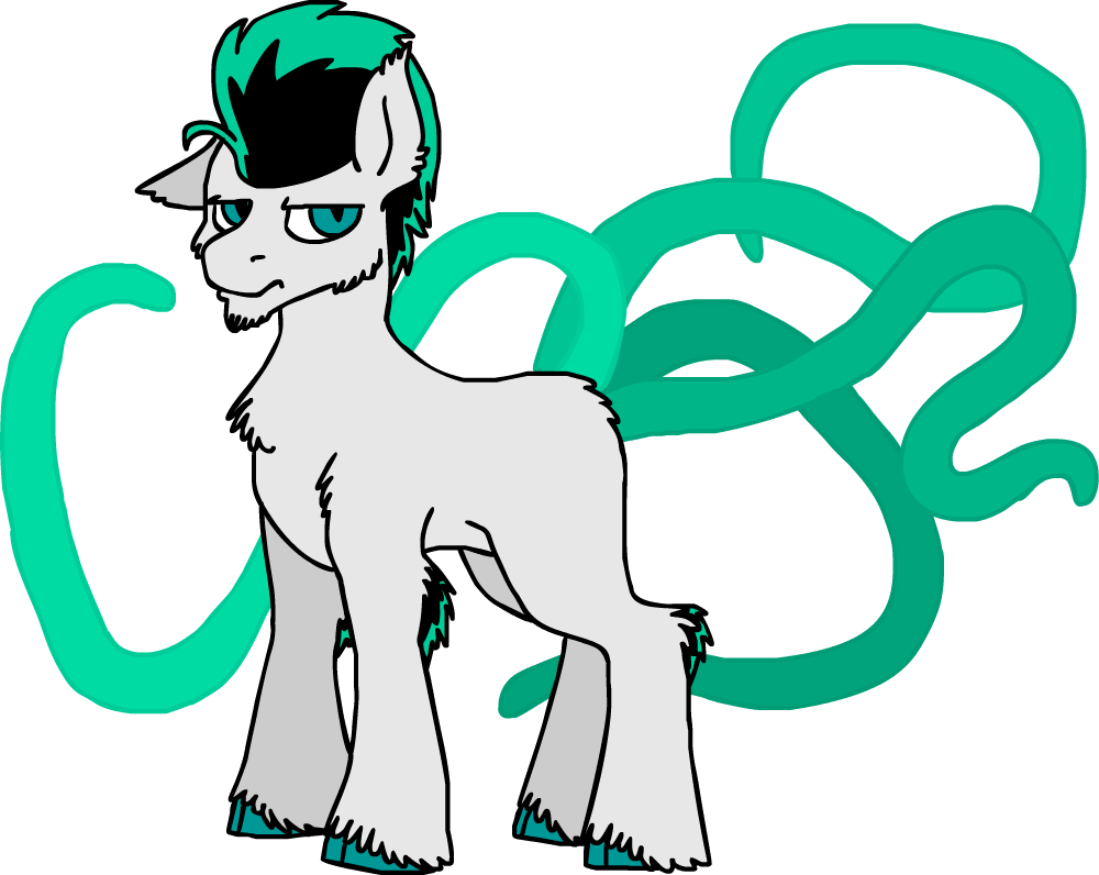 Ravenquill, Blank Flank, Demon, Demon Pony, Oc, Oc - Cartoon (1000x796)