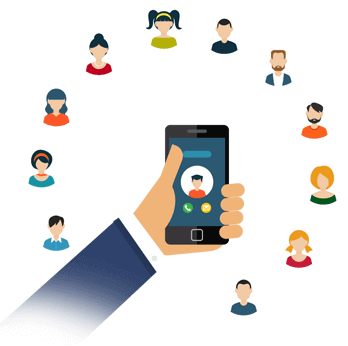 Tentacle - Phone Contacts Illustration Png (348x346)