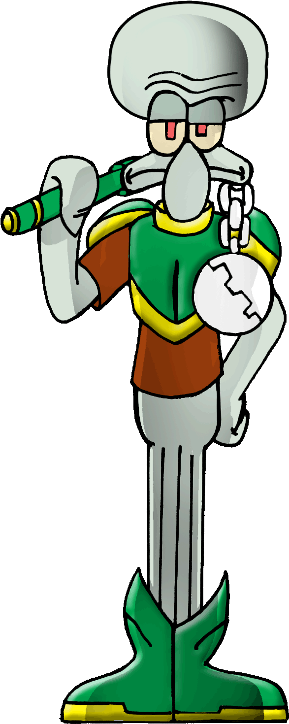 Clarinet Clipart Squid - Cartoon (858x1700)