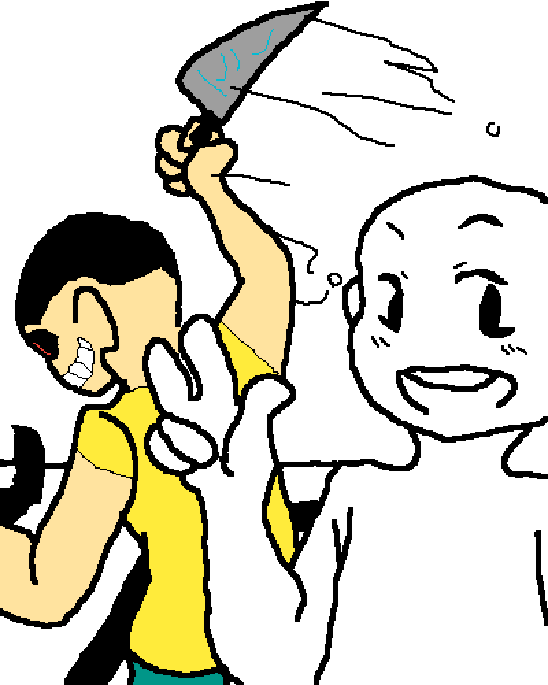 Adrian Is Cutting His Long As Shiet Tentacle - Drawing (800x1000)