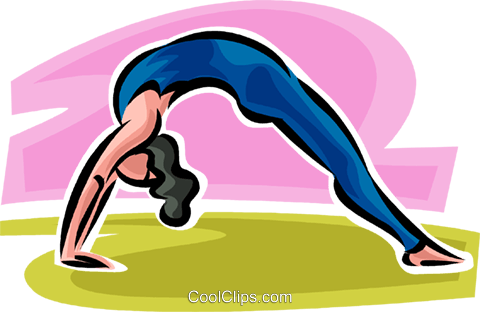 Woman Stretching Royalty Free Vector Clip Art Illustration - Illustration (480x312)
