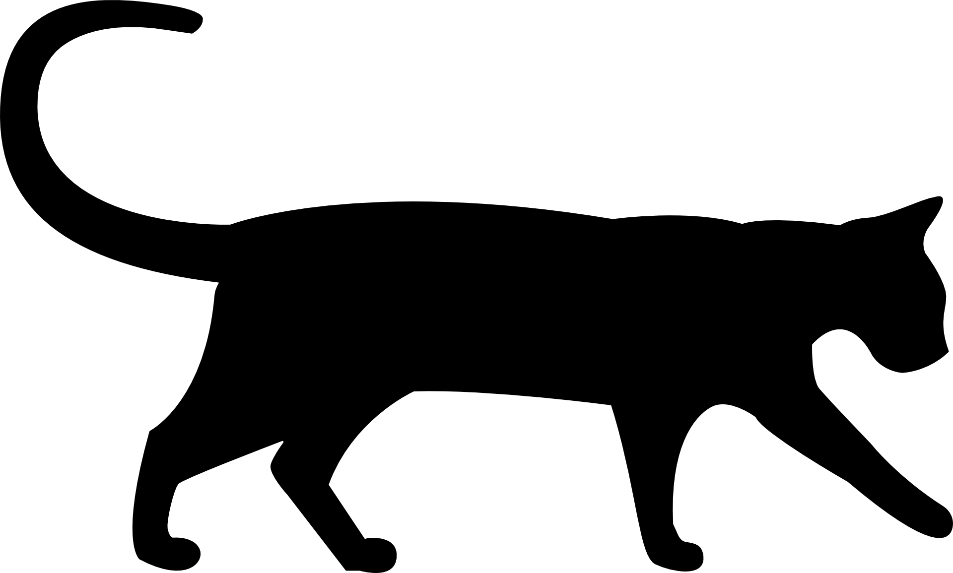 Szablon Kota Png Czarny / Cat Silhouette / Public Domain - Cat Graphic (1920x1155)